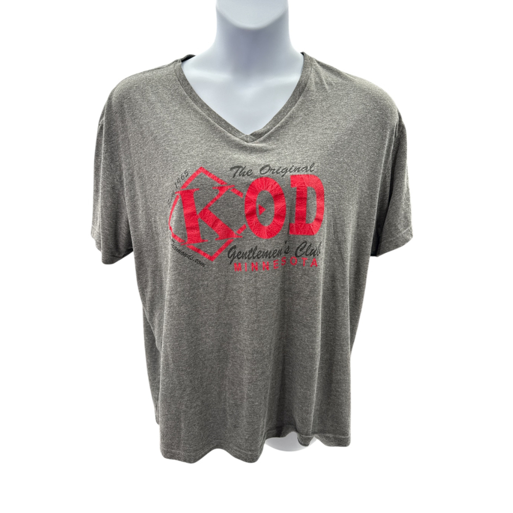 Next Level Apparel KOD Gentlemen’s Club Tee XXL Gray V-Neck‎ Minnesota